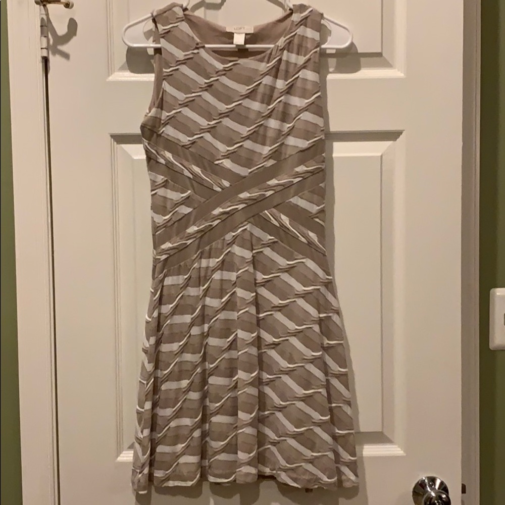 The loft brown zig zag dress